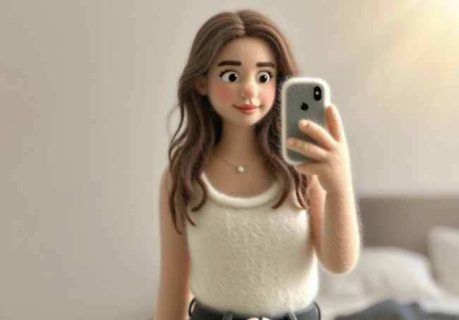 selfies con efecto tejido