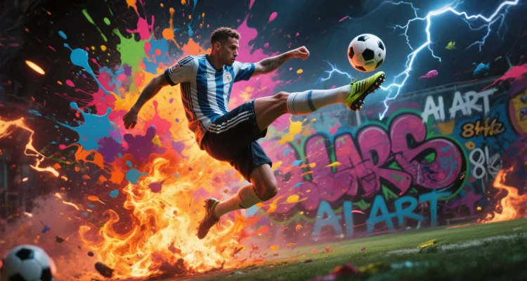 prompt gemini para flyer jogador de futebol