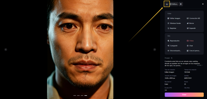 Descarga la foto generada por SeaArt