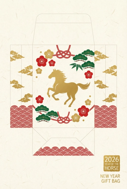 お年玉袋のテンプレート・展開図