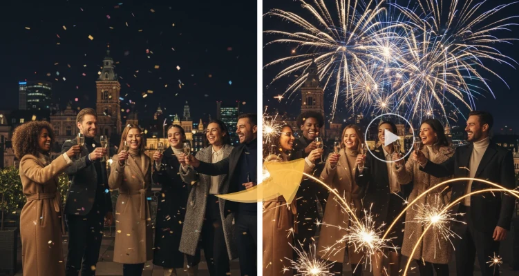 transformar foto em vídeo para o Ano Novo 2026 