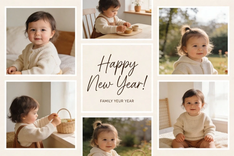 Cartão de ano novo Art-Deco retrô com fundo azul-marinho