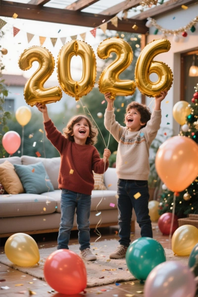 divertido crianças com balões