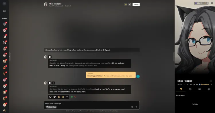 Chat with BBW AI Character