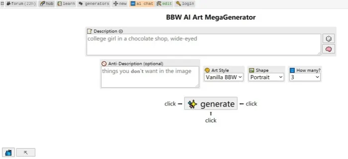 Perchance BBW AI Art Generator
