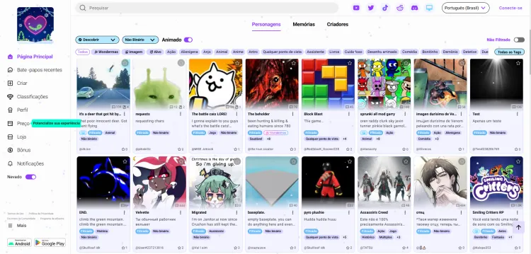 Melhores chatbots de personagens de IA 4: Crushon AI
