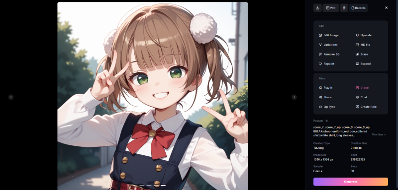 Cute anime avatar for VTuber