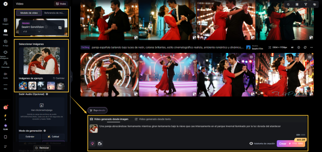 Upload the photo and write the prompts