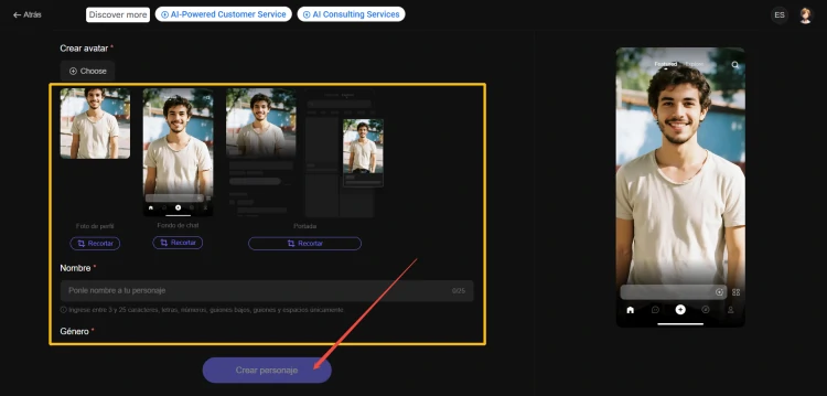 Guardar tu imagen generada por Polybuzz