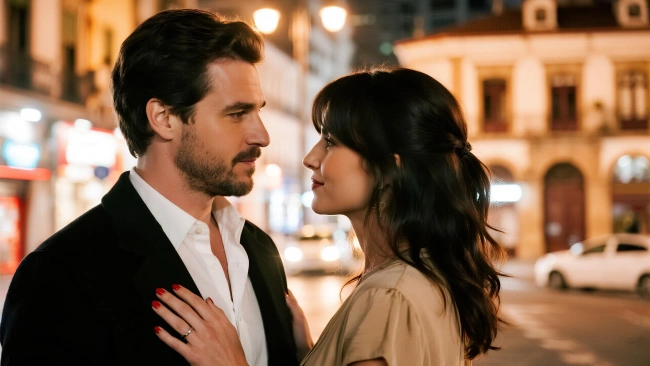 Couple Portrait in Cinematic Night Style