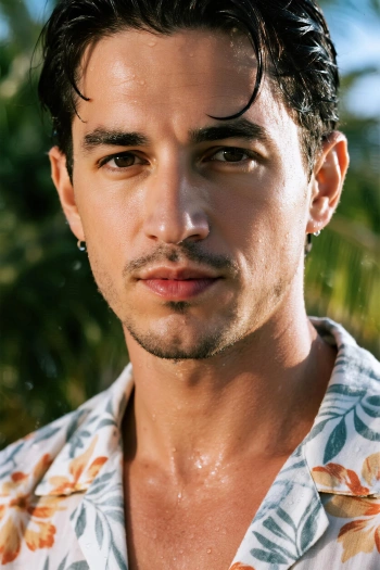 Retrato tropical soleado