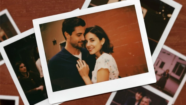 Couple Photo Session with Retro Polaroid Style