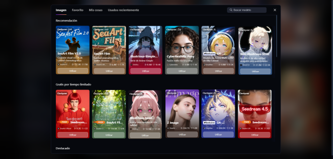 Selecciona un modelo para generar fondo de pantalla