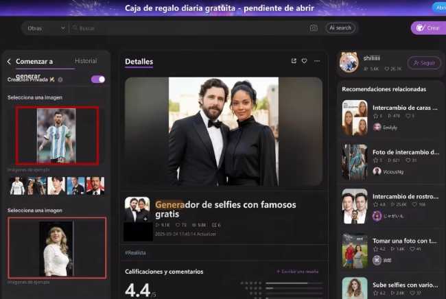 crear una foto con tu futbolista favorito con SeaArt AI