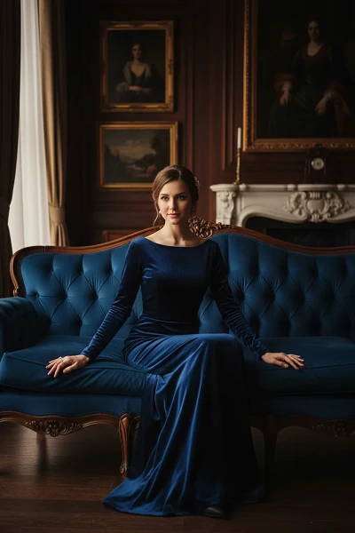 Gala-Porträt im luxuriösen Interieur