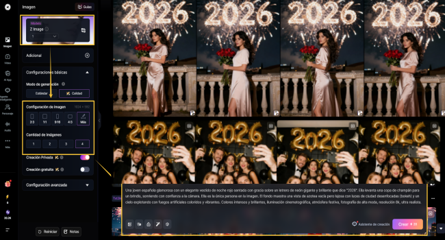 Create AI new year photos on SeaArt