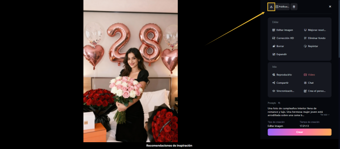 Descarga la foto de cumpleaños generada por IA