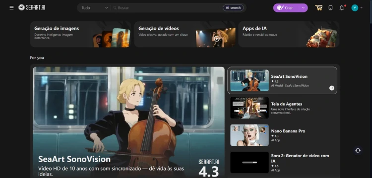 Gerar música IA com o SeaArt