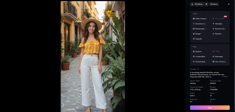 Baixar a imagem da mulher bonita IA gerada por SeaArt