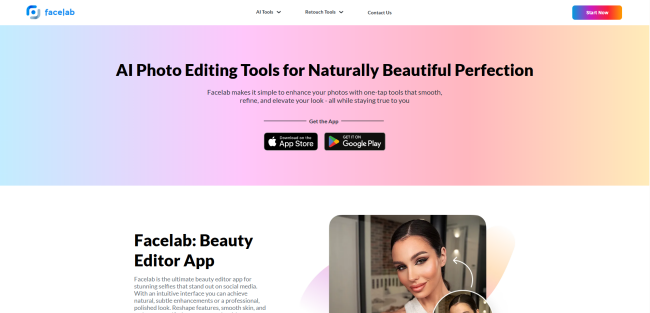 Editor inteligente para mejorar el cuerpo en selfies - Facelab