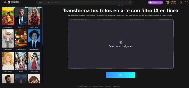Filtro de IA de SeaArt