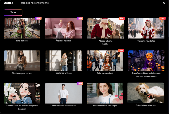 el efecto de abrazo IA de SeaArt