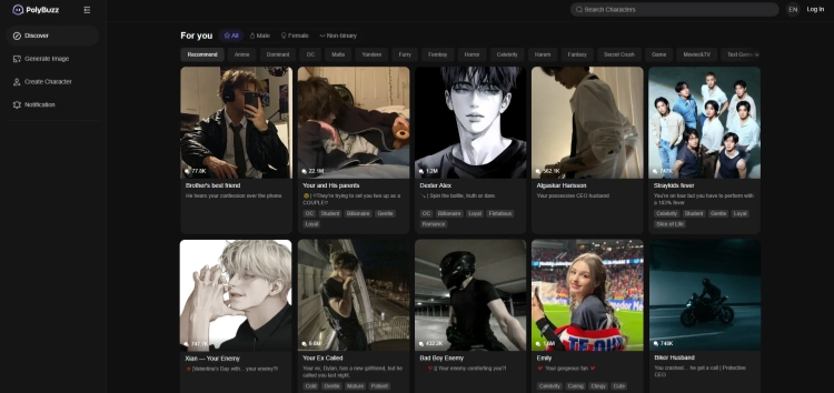 Polybuzz AI Homepage