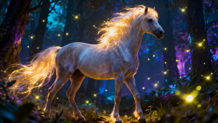 ファンタジックな午年イラスト