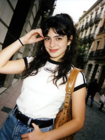 Estilo retrô anos 90 com grão de filme