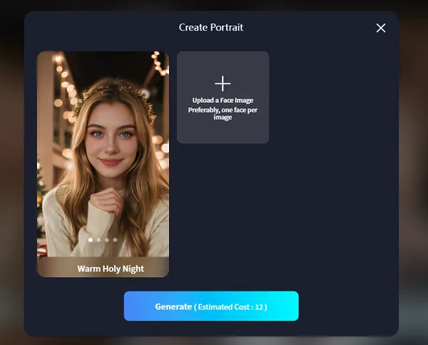 Create AI portrait
