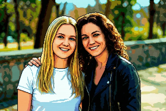 AI Pixel Art Retro Style Photo