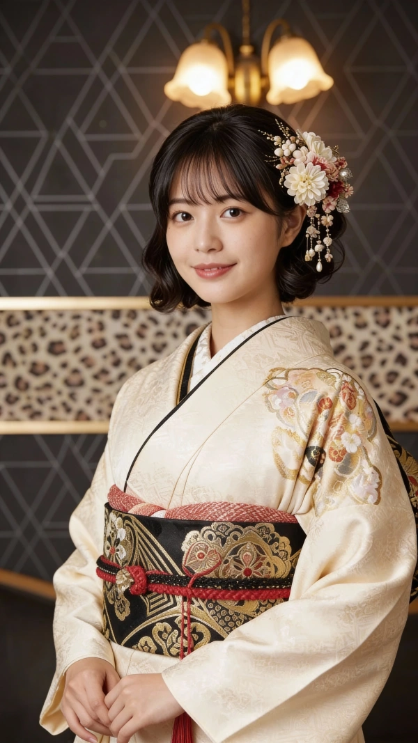 レトロ風成人式写真