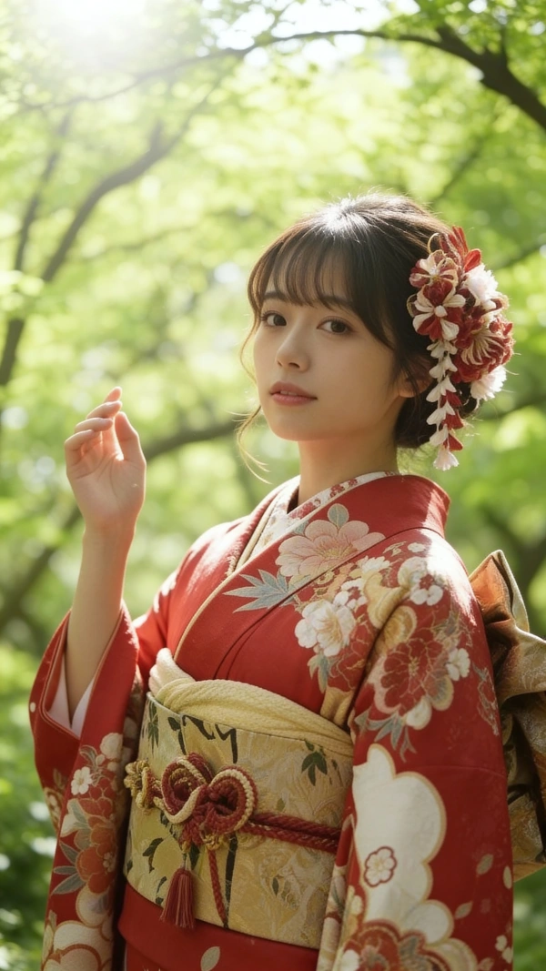 新緑ロケーション撮影 AI成人式写真