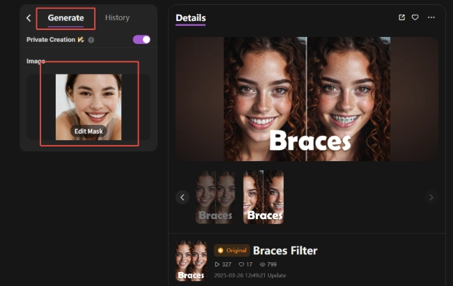 Uploading A Smiling Picture to Generate