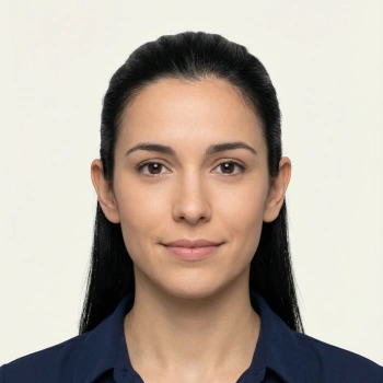 Foto de pasaporte para mujer