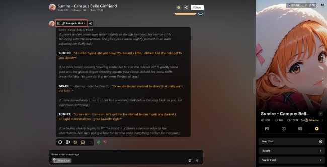 Chat with An Anime AI Character