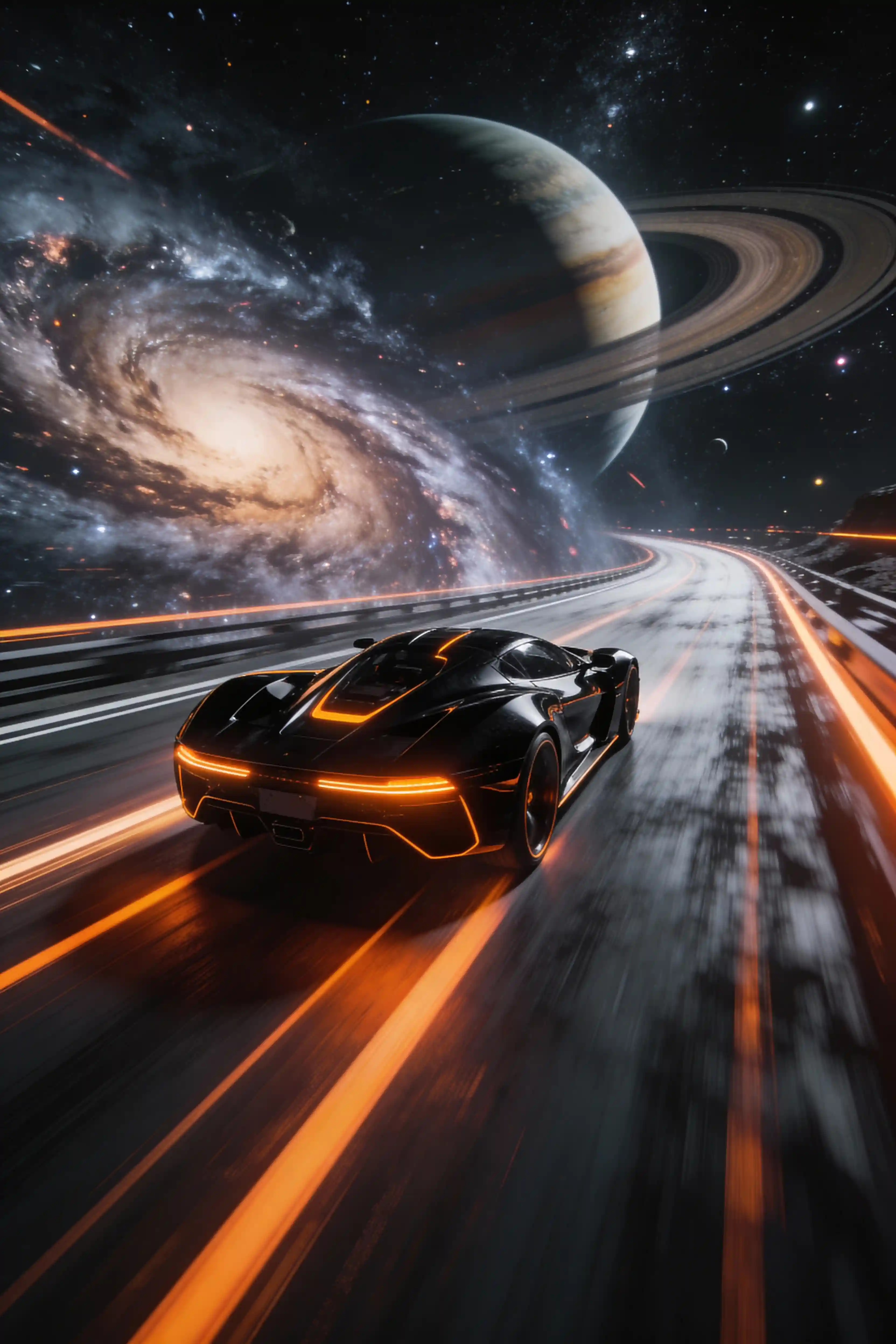 Voiture de Course Spatiale Futuriste Image IA par Prompts Grok