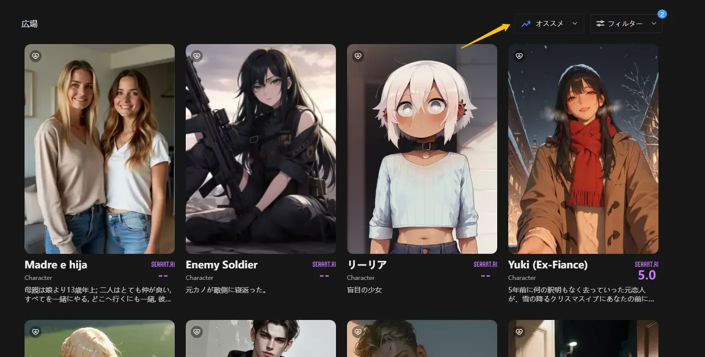 キャラクター作成の手順
