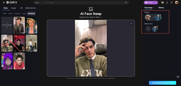 AI face swapper