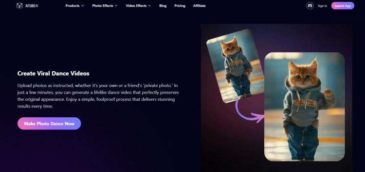 Aitubo AI dance generator