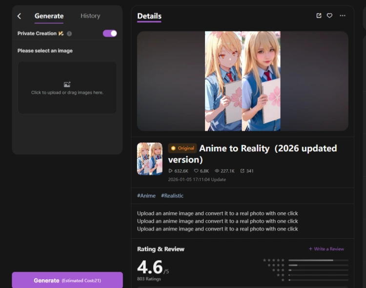 anime to real converter
