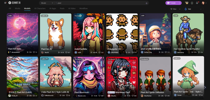 AI pixel art models