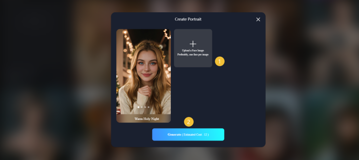 Choose the template and upload an image