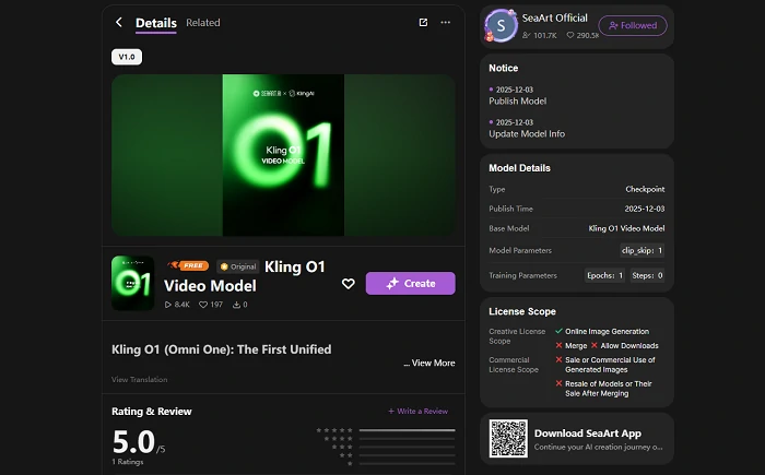 Kling O1 Video Model on SeaArt AI