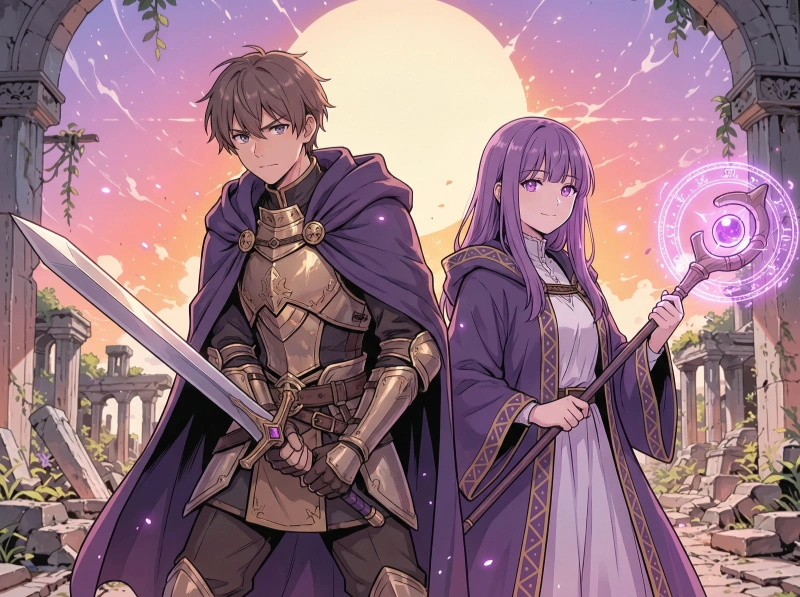 騎士×魔法使い／遺跡の入口