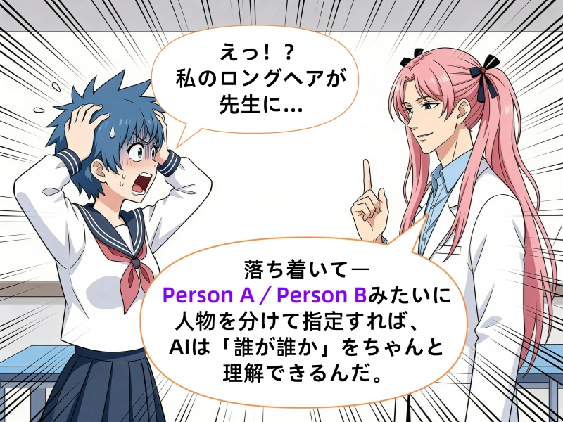 2人を描き分けるプロンプトコツ1