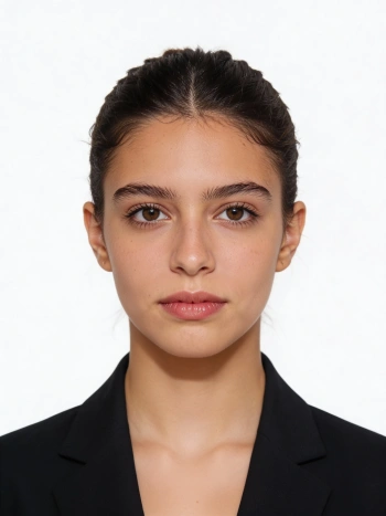 ID passport style photo generated with Gemini AI prompts showing official documentation format