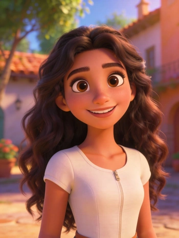Disney Pixar 3D style portrait generated with Gemini AI prompts showing animated character aesthetic
