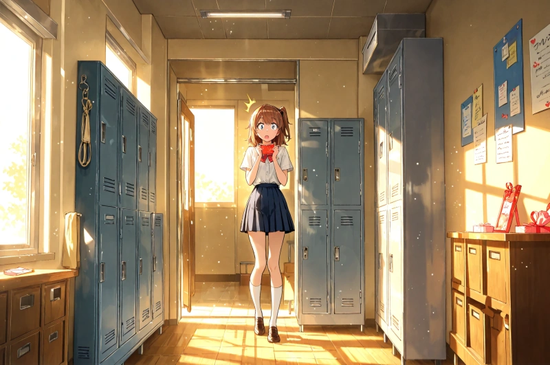 下駄箱でのサプライズ発見