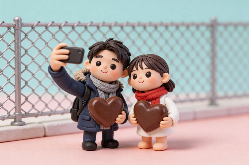 流行のミニばぶ風カップル（3Dクレイ）